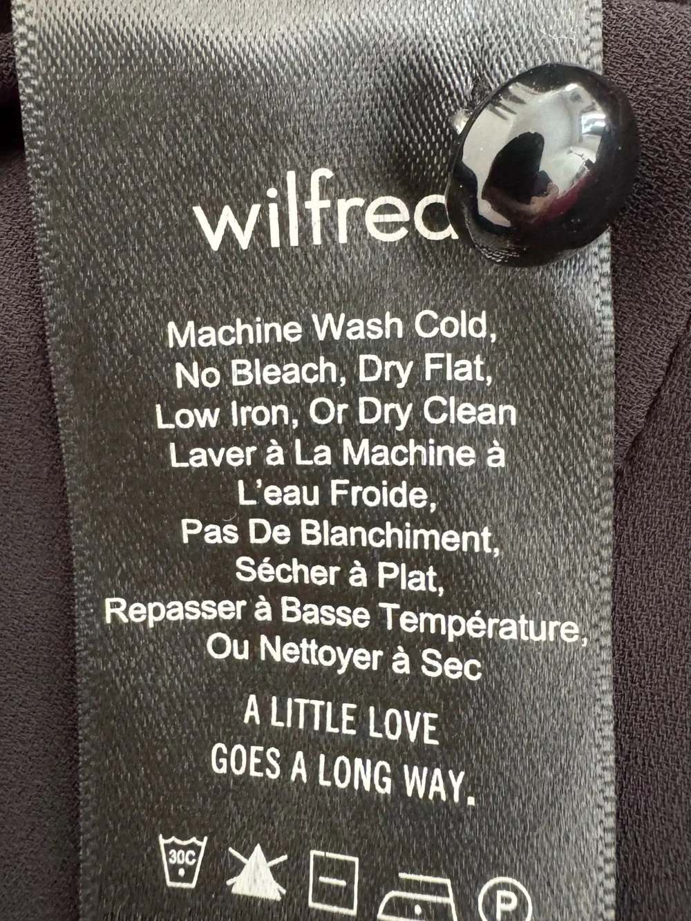 Aritzia Wilfred Louise Black and red Floral Ruffle Wrap Dress, size XS boho chic